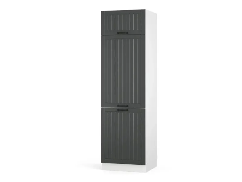 Vicco Kühlumbauschrank Fame-Line Hochschrank für die Küche Anthrazit/Weiß 60 cm Anthrazitgrau