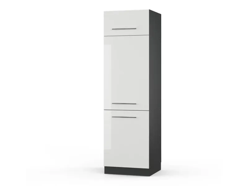 Kühlschränke|Küchenschränke<Vicco Kühlumbauschrank Fame-Line Hochschrank für die Küche Hochglanz/Anthrazit 60 cm