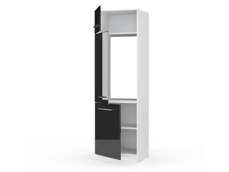 Vicco Kühlumbauschrank Fame-Line Hochschrank für die Küche Hochglanz/Weiß 60 cm< Kühlschränke