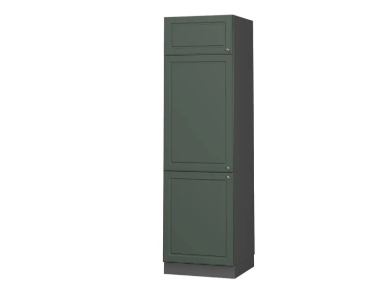 Vicco Kühlumbauschrank Fame-Line Hochschrank für die Küche Grün-Gold Landhaus/Anthrazit 60 cm< Kühlschränke