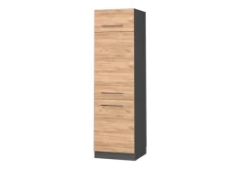 Vicco Kühlumbauschrank Fame-Line Hochschrank für die Küche Goldkraft /Anthrazit 60 cm< Kühlschränke|Küchenschränke