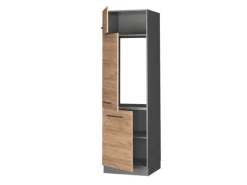 Vicco Kühlumbauschrank Fame-Line Hochschrank für die Küche Goldkraft /Anthrazit 60 cm< Kühlschränke|Küchenschränke