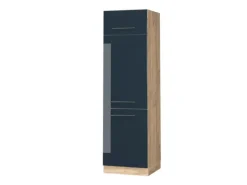 Vicco Kühlumbauschrank Fame-Line Hochglanz/Goldkraft Eiche 60 cm< Kühlschränke