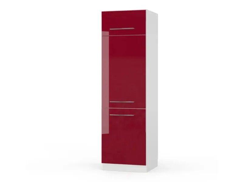 Vicco Kühlumbauschrank Fame-Line Hochschrank für die Küche Bordeaux Hochglanz/Weiß 60 cm< Kühlschränke|Küchenschränke
