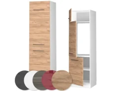 Kühlschränke<Vicco Kühlumbauschrank Fame-Line Hochschrank für die Küche Goldkraft /Weiß 60 cm