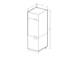 Vicco Kühlumbauschrank R-Line Hochschrank für die Küche /Weiß 60 cm< Kühlschränke