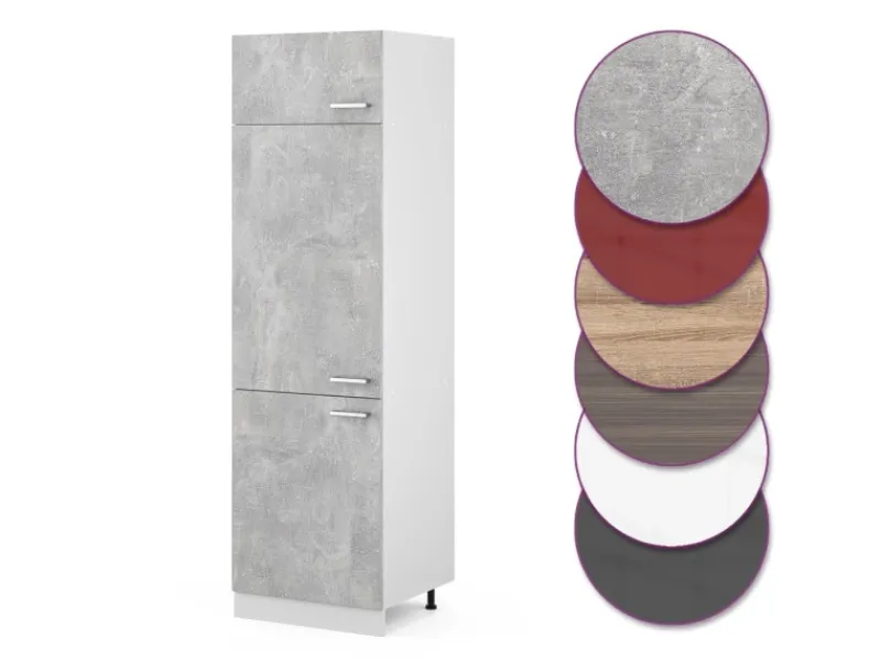 Vicco Kühlumbauschrank R-Line Hochschrank für die Küche /Weiß 60 cm< Kühlschränke