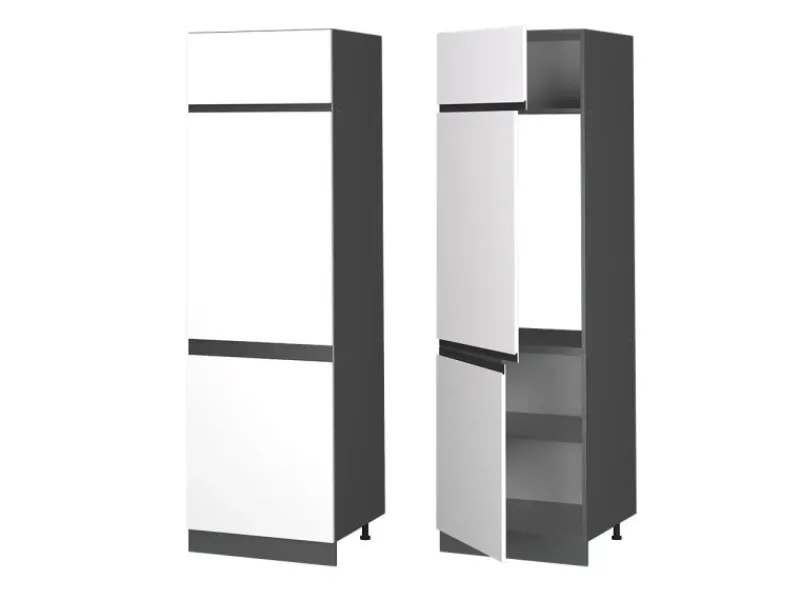 Online Vicco Kühlumbauschrank R-Line Hochschrank für die Küche /Anthrazit 60 cm J-Shape Weiß