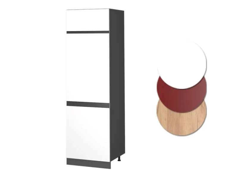 Online Vicco Kühlumbauschrank R-Line Hochschrank für die Küche /Anthrazit 60 cm J-Shape Weiß