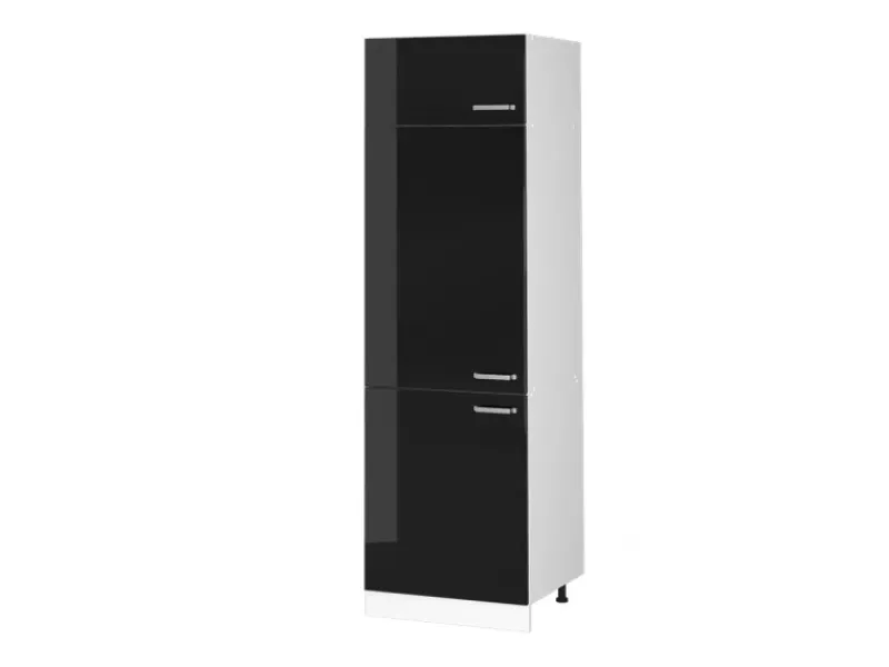 Kühlschränke|Küchenschränke<Vicco Kühlumbauschrank R-Line Hochschrank für die Küche Schwarz Hochglanz/Weiß 60 cm