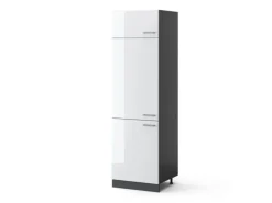 Vicco Kühlumbauschrank R-Line Hochschrank für die Küche Hochglanz/Anthrazit 60 cm< Pantryküchen|Kühlschränke