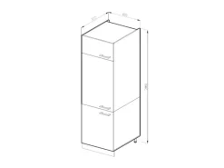 Vicco Kühlumbauschrank R-Line Hochschrank für die Küche Hochglanz/Anthrazit 60 cm< Pantryküchen|Kühlschränke