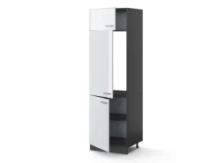 Vicco Kühlumbauschrank R-Line Hochschrank für die Küche Hochglanz/Anthrazit 60 cm< Pantryküchen|Kühlschränke