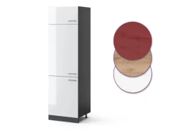 Vicco Kühlumbauschrank R-Line Hochschrank für die Küche Hochglanz/Anthrazit 60 cm< Pantryküchen|Kühlschränke