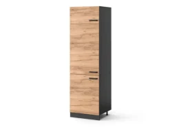 Kühlschränke<Vicco Kühlumbauschrank R-Line Hochschrank für die Küche Goldkraft /Anthrazit 60 cm