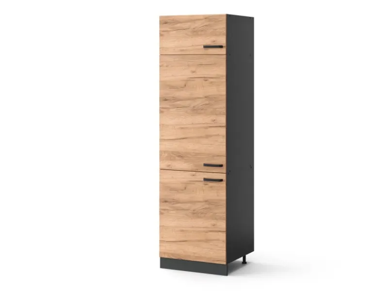 Kühlschränke<Vicco Kühlumbauschrank R-Line Hochschrank für die Küche Goldkraft /Anthrazit 60 cm