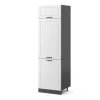 Vicco Kühlumbauschrank R-Line Hochschrank für die Küche Weiß Landhaus/Anthrazit 60 cm< Kühlschränke