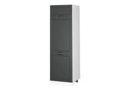 Kühlschränke<Vicco Kühlumbauschrank R-Line Hochschrank für die Küche Anthrazit Landhaus/Weiß 60 cm