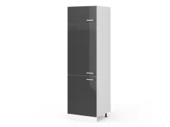 Online Vicco Kühlumbauschrank R-Line Hochschrank für die Küche Hochglanz/Weiß 60 cm Anthrazit