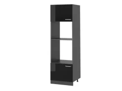 Vicco Mikrowellenschrank R-Line Küchenregal für die Mikrowelle Schwarz Hochglanz/Anthrazit 60 cm< Küchenregale|Küchenschränke