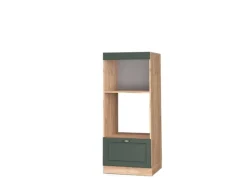 Vicco Mikrowellenschrank Fame-Line Grün-Gold Landhaus/Goldkraft Eiche 60 cm Offen< Kücheninseln|Küchenregale