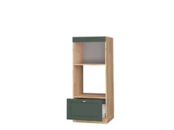 Vicco Mikrowellenschrank Fame-Line Grün-Gold Landhaus/Goldkraft Eiche 60 cm Offen< Kücheninseln|Küchenregale