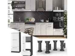 Küchenregale<Vicco Mikrowellenschrank Fame-Line Küchenregal für die Mikrowelle Hochglanz/Anthrazit 60 cm