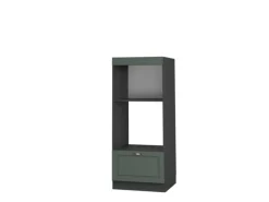 Einbauküchen|Küchenschränke<Vicco Mikrowellenschrank Fame-Line Grün-Gold Landhaus/Anthrazit 60 cm Offen