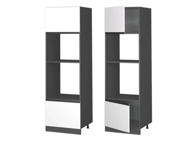 Vicco Mikrowellenschrank R-Line Küchenregal für die Mikrowelle /Anthrazit 60 cm J-Shape< Küchenregale