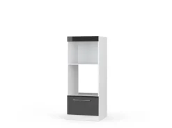 Online Vicco Mikrowellenschrank Fame-Line Hochglanz/Weiß 60 cm Offen Anthrazit