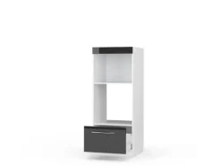 Online Vicco Mikrowellenschrank Fame-Line Hochglanz/Weiß 60 cm Offen Anthrazit