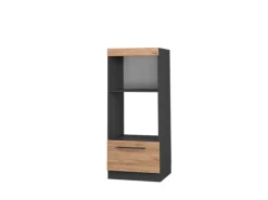 Küchenregale|Küchenschränke<Vicco Mikrowellenschrank Fame-Line Goldkraft /Anthrazit 60 cm Offen