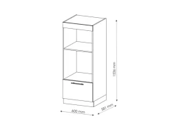 Küchenregale|Küchenschränke<Vicco Mikrowellenschrank Fame-Line Goldkraft /Anthrazit 60 cm Offen