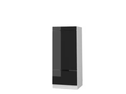 Küchenschränke<Vicco Mikrowellenschrank Fame-Line Schwarz Eiche Hochglanz 60 cm