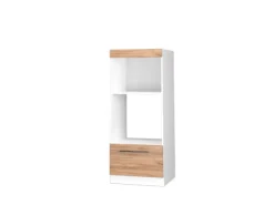 Pantryküchen<Vicco Mikrowellenschrank Fame-Line Küchenregal für die Mikrowelle Goldkraft /Weiß 60 cm Offen