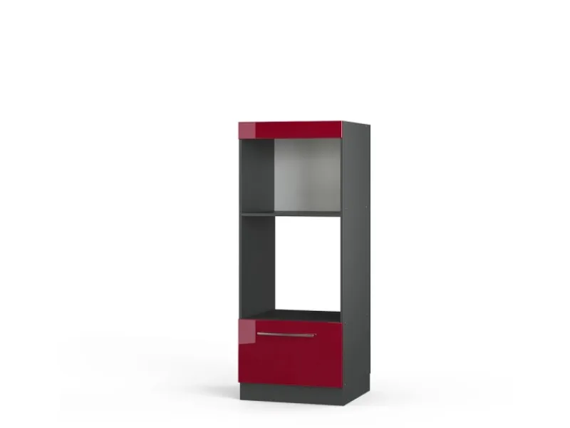 Discount Vicco Mikrowellenschrank Fame-Line Bordeaux Hochglanz/Anthrazit 60 cm Offen Bordeaux-Glanz