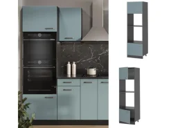 Online Vicco Mikrowellenschrank R-Line Küchenregal für die Mikrowelle Blau-Grau/Anthrazit 60 cm Blaugrau