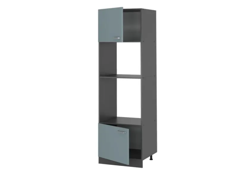 Online Vicco Mikrowellenschrank R-Line Küchenregal für die Mikrowelle Blau-Grau/Anthrazit 60 cm Blaugrau