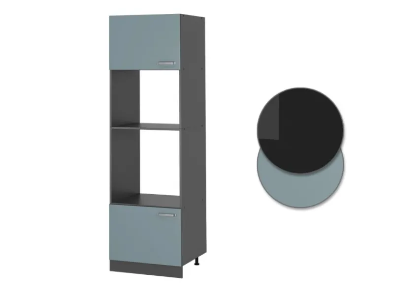 Online Vicco Mikrowellenschrank R-Line Küchenregal für die Mikrowelle Blau-Grau/Anthrazit 60 cm Blaugrau