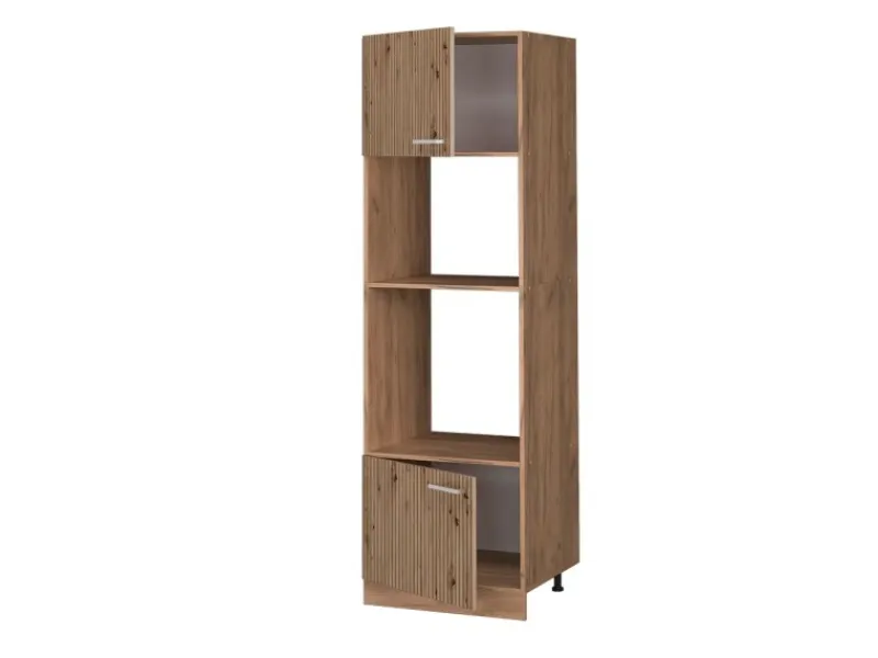 Vicco Mikrowellenschrank R-Line Küchenregal für die Mikrowelle Artisan-Eiche/Goldkraft Eiche 60 cm< Küchenregale