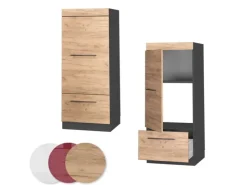Vicco Mikrowellenschrank Fame-Line Küchenregal für die Mikrowelle Goldkraft /Anthrazit 60 cm< Küchenregale