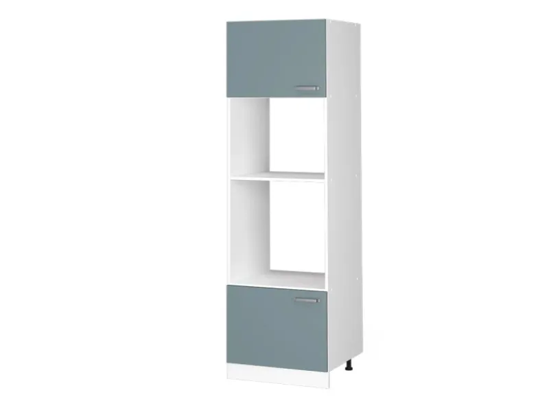 Küchenregale|Küchenschränke<Vicco Mikrowellenschrank R-Line Küchenregal für die Mikrowelle Blau-Grau/Weiß 60 cm