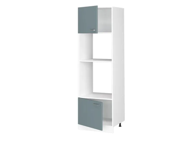 Küchenregale|Küchenschränke<Vicco Mikrowellenschrank R-Line Küchenregal für die Mikrowelle Blau-Grau/Weiß 60 cm