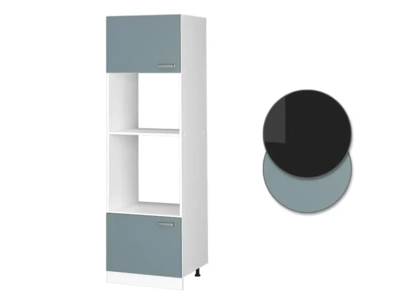 Küchenregale|Küchenschränke<Vicco Mikrowellenschrank R-Line Küchenregal für die Mikrowelle Blau-Grau/Weiß 60 cm