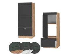 Sale Vicco Mikrowellenschrank Fame-Line -Gold/Goldkraft Eiche 60 cm Anthrazit
