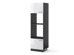 Küchenregale<Vicco Mikrowellenschrank R-Line Küchenregal für die Mikrowelle Hochglanz/Anthrazit 60 cm