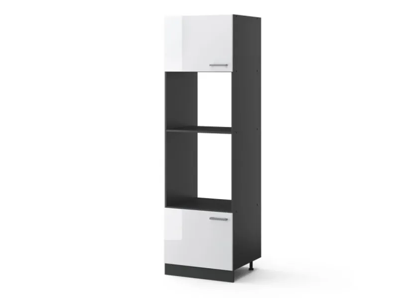 Küchenregale<Vicco Mikrowellenschrank R-Line Küchenregal für die Mikrowelle Hochglanz/Anthrazit 60 cm
