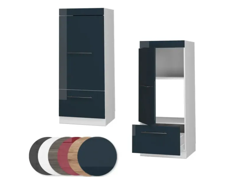 Vicco Mikrowellenschrank Fame-Line Küchenregal für die Mikrowelle Hochglanz/Weiß 60 cm< Küchenregale