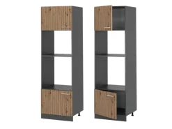 Vicco Mikrowellenschrank R-Line Küchenregal für die Mikrowelle Artisan-Eiche/Anthrazit 60 cm< Küchenregale