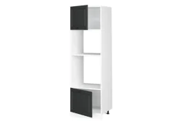 Clearance Vicco Mikrowellenschrank R-Line Küchenregal für die Mikrowelle Anthrazit Landhaus/Weiß 60 cm Anthrazitgrau